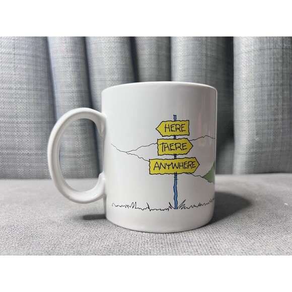 VTG Russ Berrie Coffee Mug Id Rather Be Somewhere Else Outdoors Schneider - Picture 4 of 9